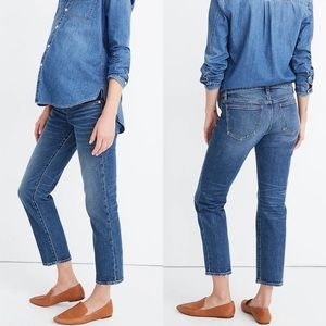 Madewell Maternity Side-Panel Classic Straight Jeans in Carsondale Wash Size 24